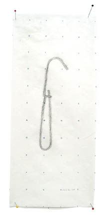 Furry Hook, drawing, Pencil on dot marker paper - Carol Es