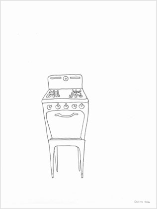 Stove Drawing (Stick Your Head in it), drawing,  - Ayin Es