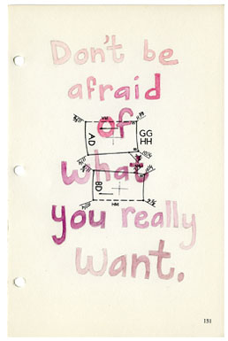 Escared of You, drawing, Watercolor and pencil on American Way book page - Carol Es